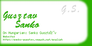 gusztav sanko business card
